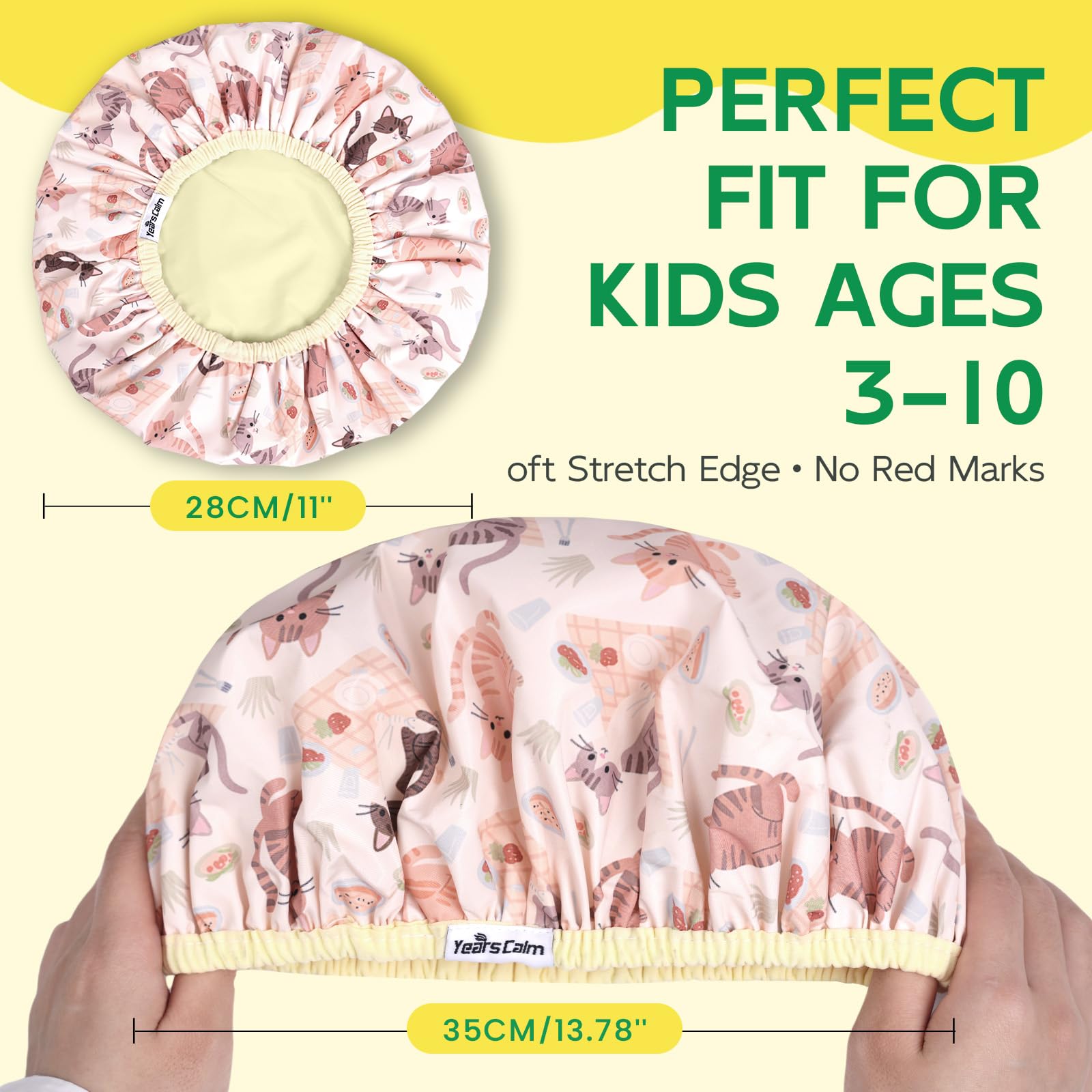 Gorro ducha Years calm reversibles para cambiar estilo durante el baño