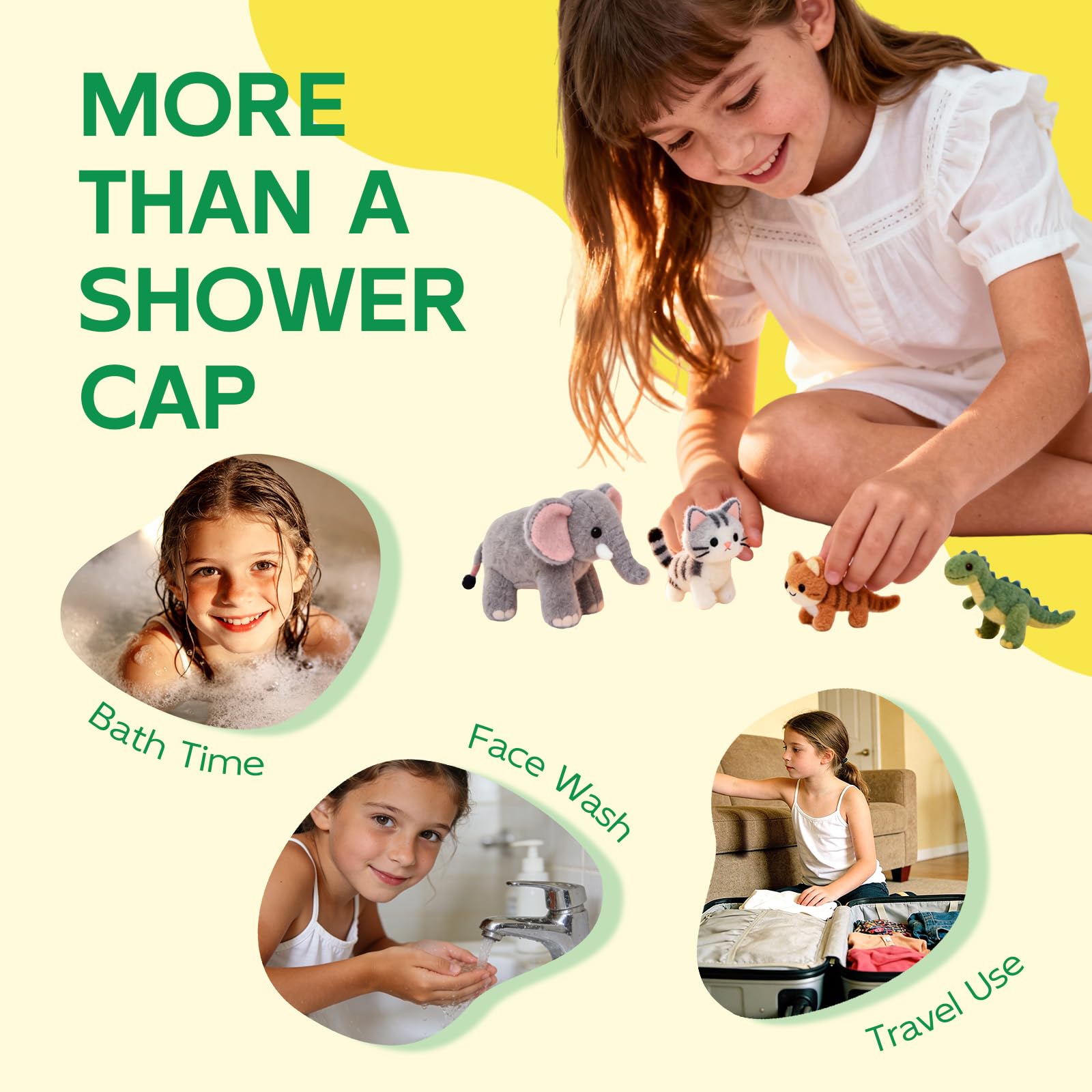Gorro ducha Years calm compacto para viajes y spa nocturnos
