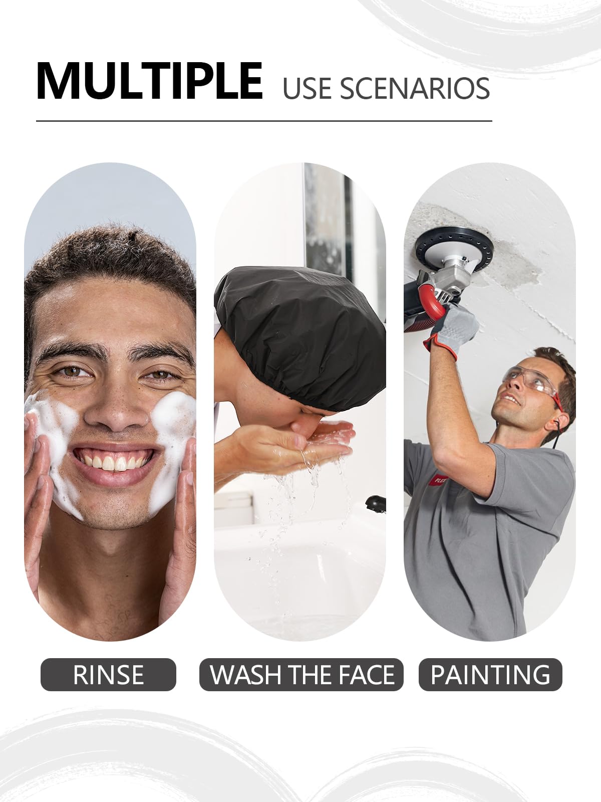Years Calm Men Shower Cap kitchen use protects hair from steam and fumes
