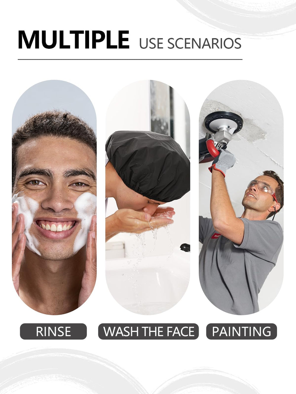 Years Calm Men Shower Cap kitchen use protects hair from steam and fumes
