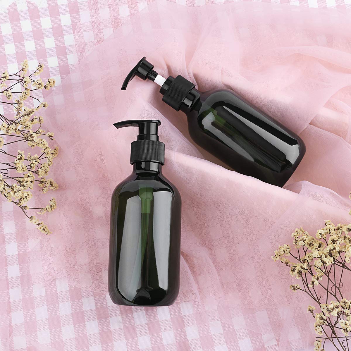 Yebeauty two-pack green dispensers keeps spaces organized.