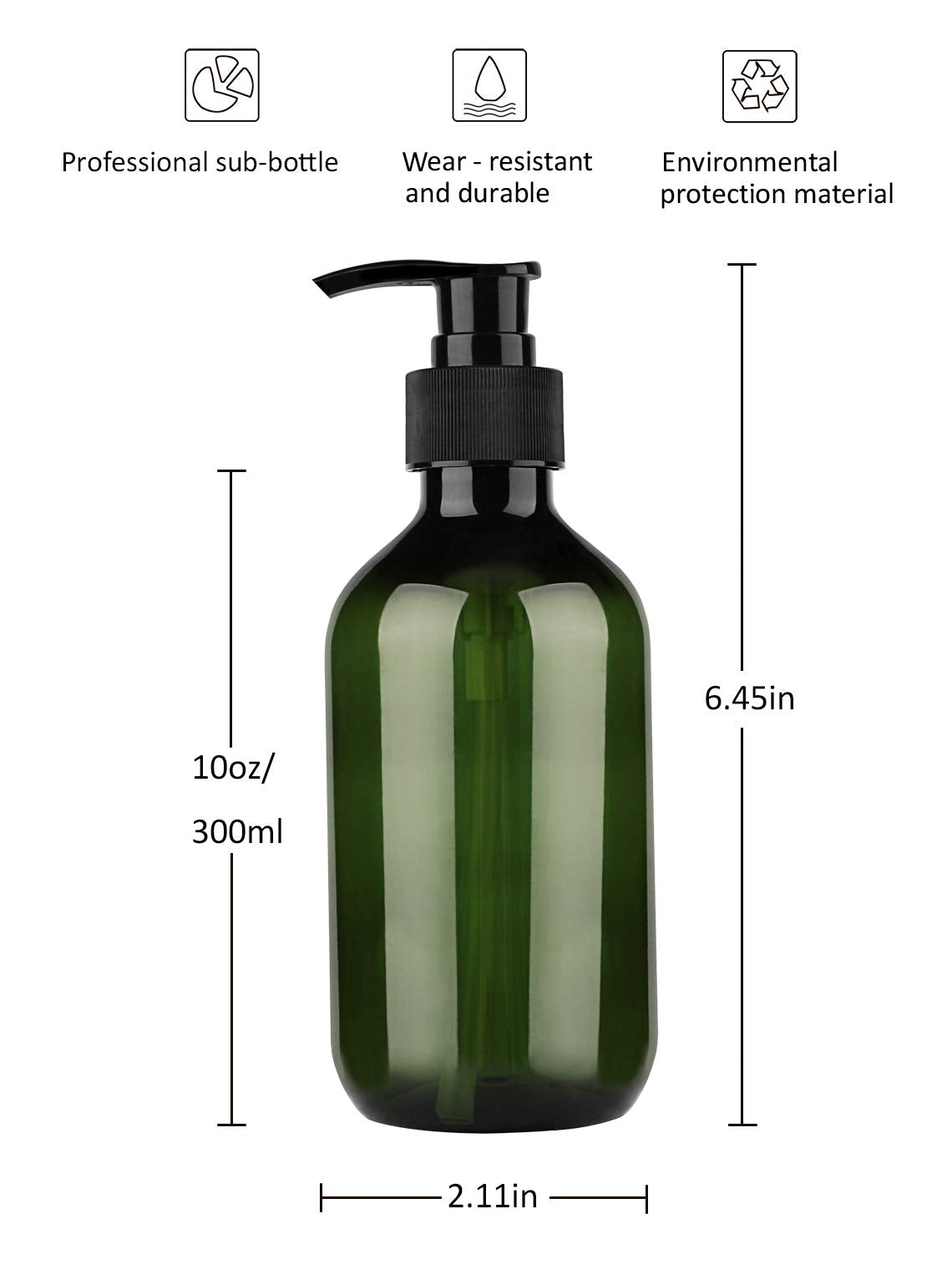Yebeauty refillable dispenser close-up showing smooth pump action.