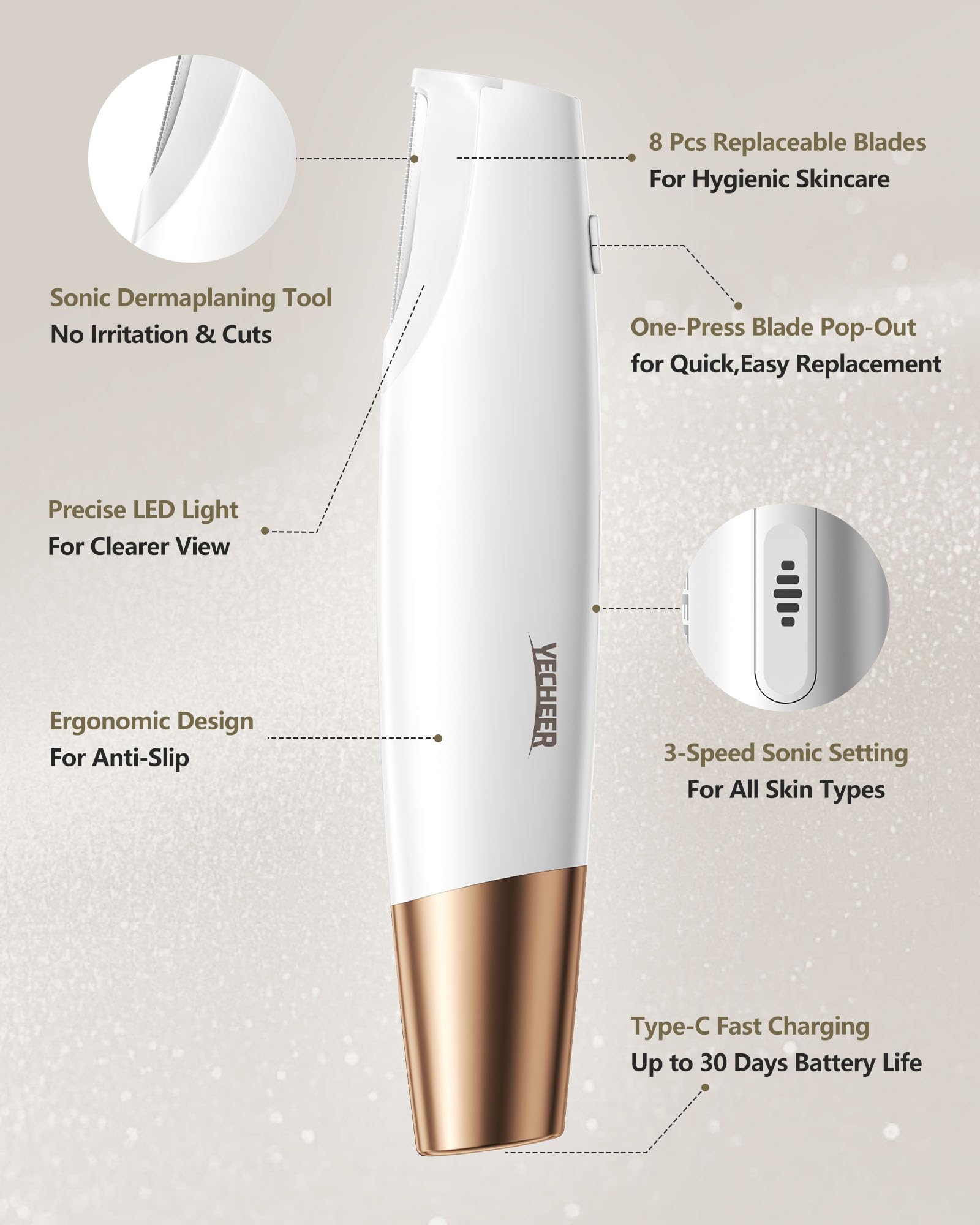 YeCheer compact travel case demonstrates portability for on-the-go skincare.