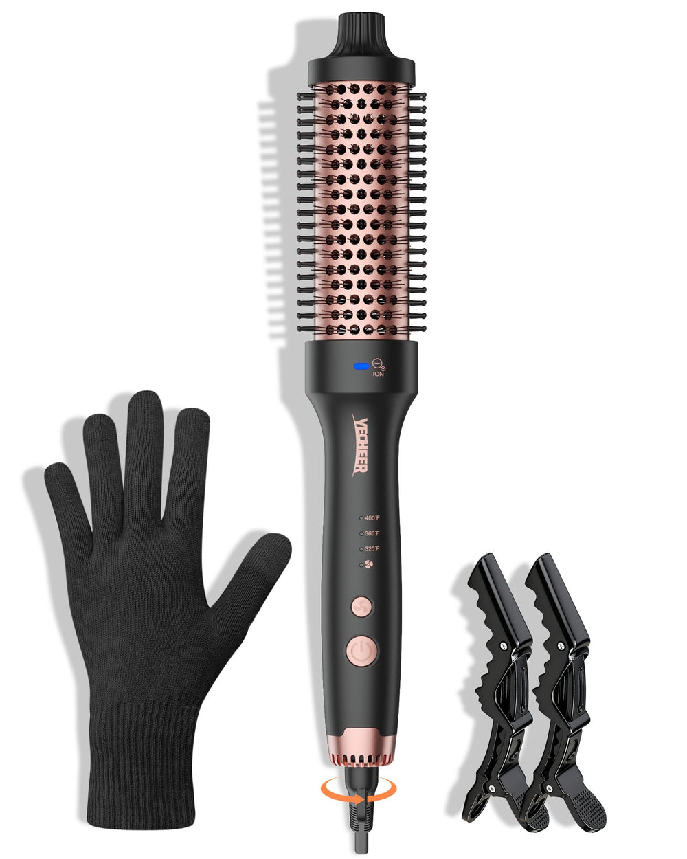 Close-up of brush delivering a salon-quality finish at home