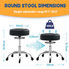 YEEZEE rolling stool 360 swivel base for flexible workstation positions