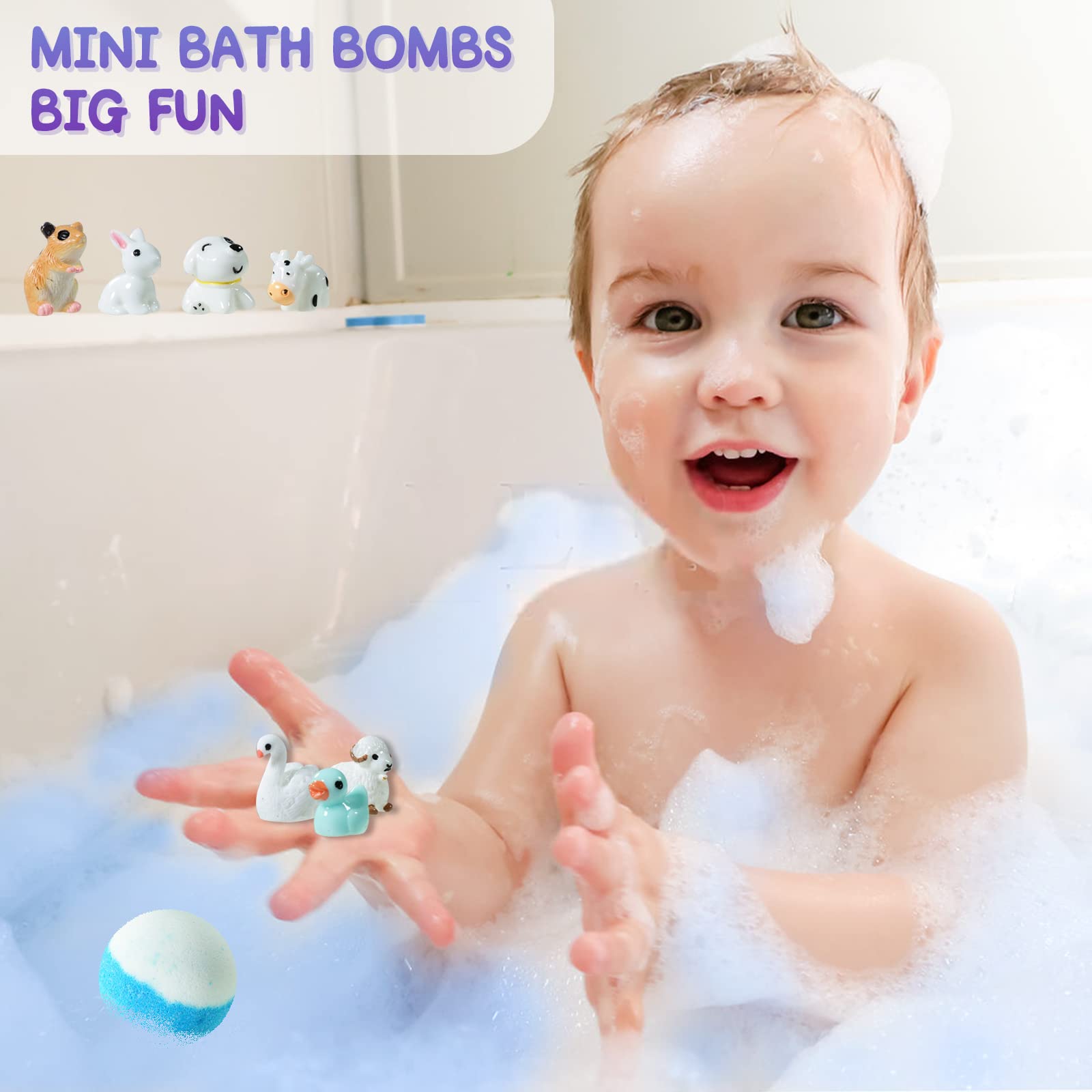 Open Yekery bath bomb gift box revealing 20 bombs ready to use.