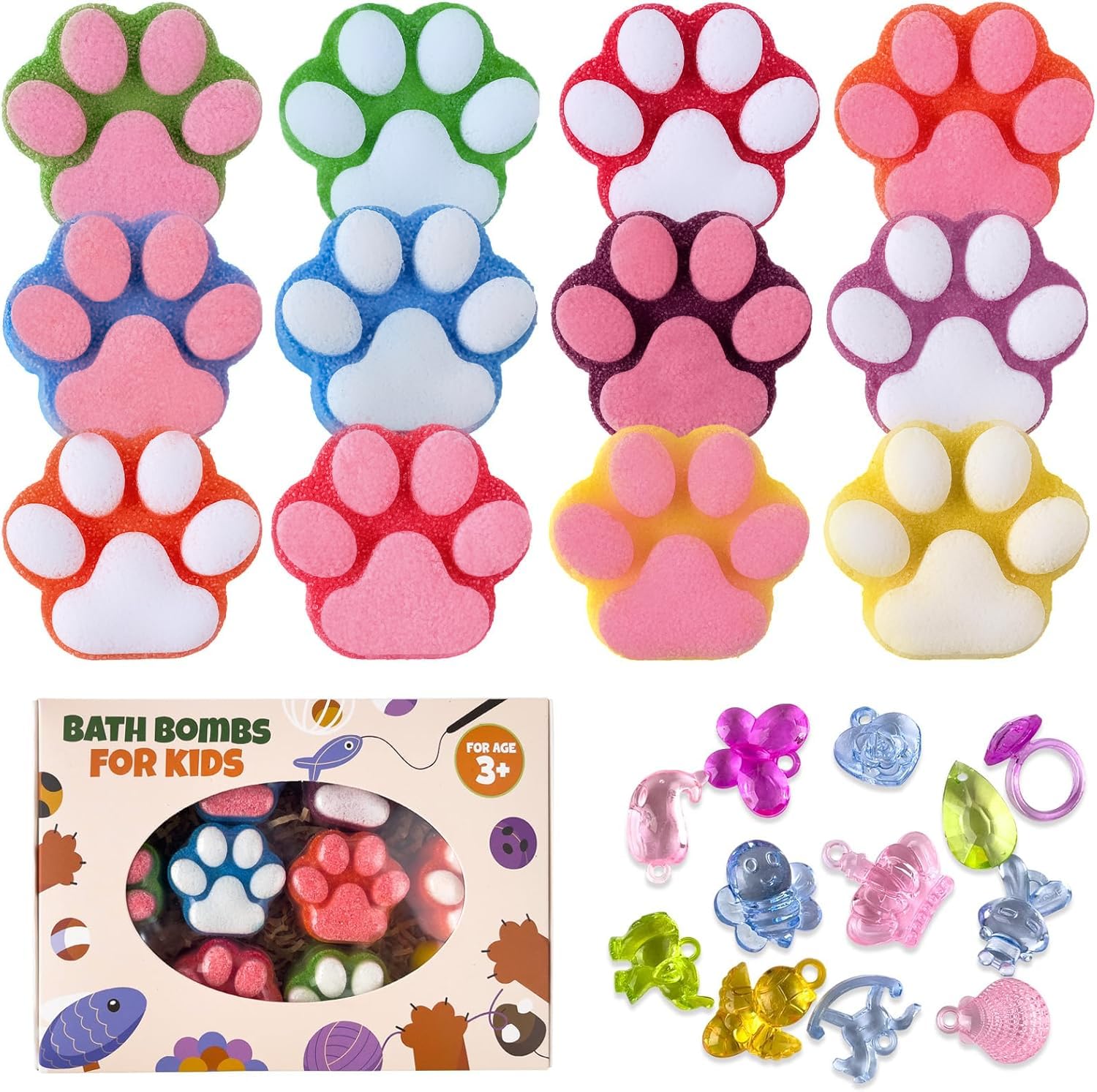 Bomba de baño Yekery con pata rosa para imaginación y diversión.