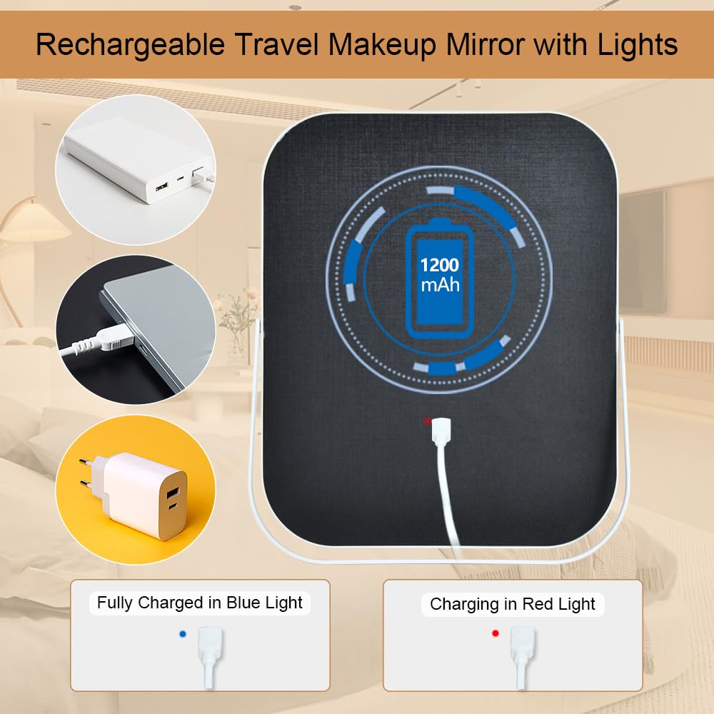 YEKKOPT USB-C rechargeable mirror enables on-the-go use