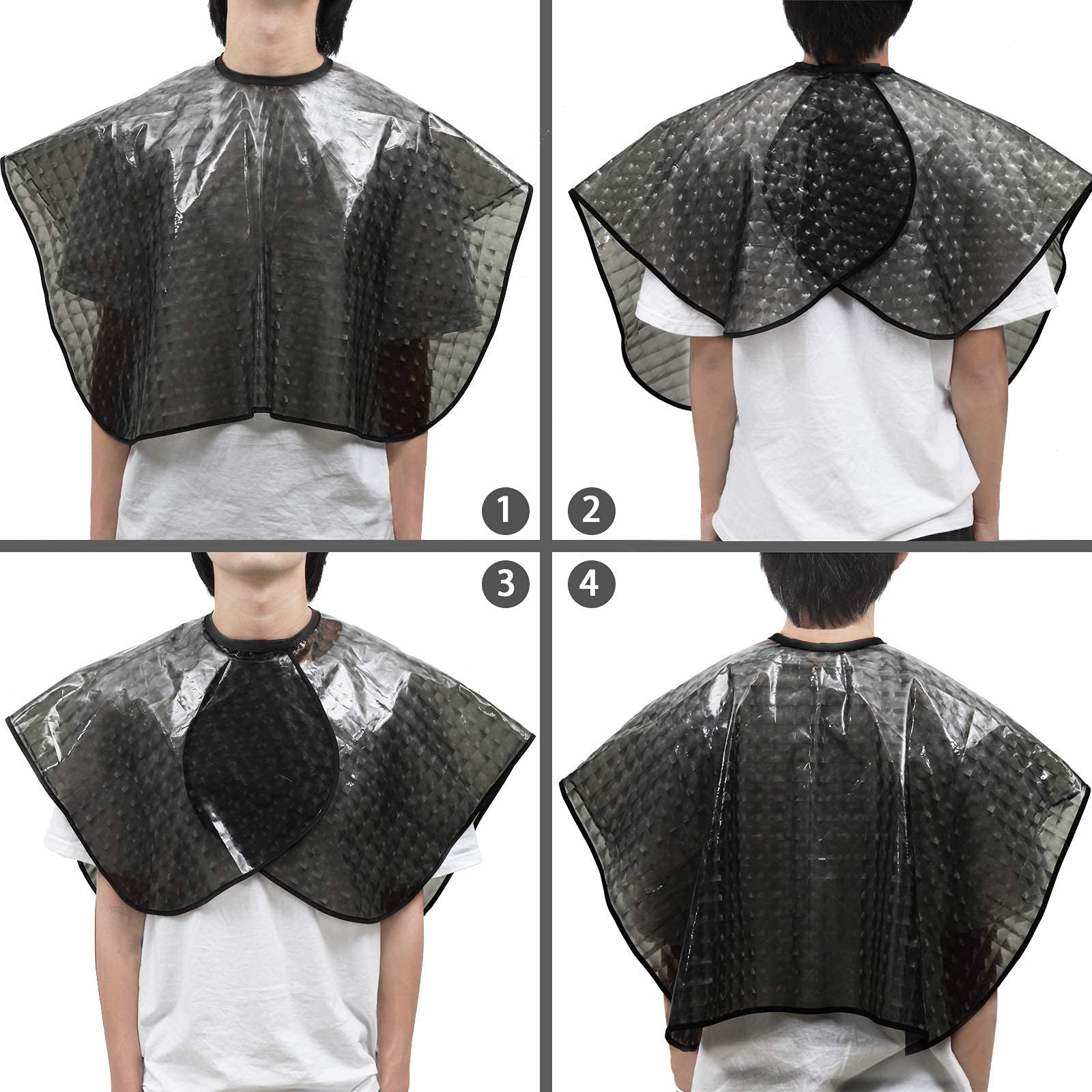 YELEGAI durable PVC cape offers quick drying and reuse.