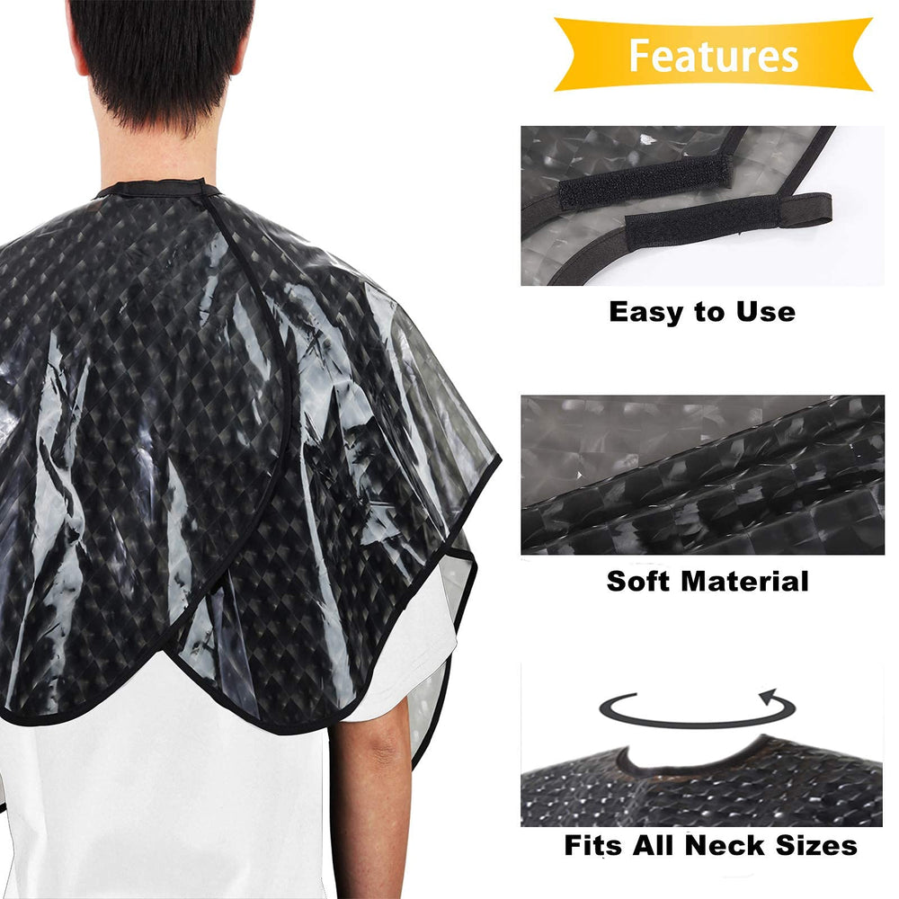 YELEGAI professional cape suitable for home barbering and beauty routines.