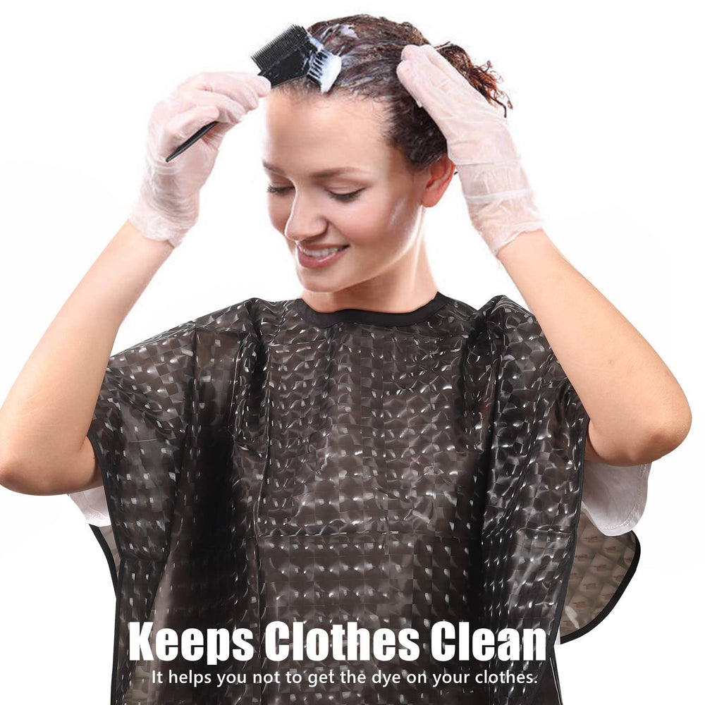 YELEGAI cape with adjustable neck fits different sizes during styling.
