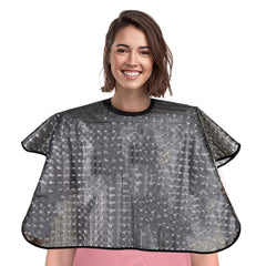 YELEGAI waterproof hair-dye cape in black for salons and home color sessions.