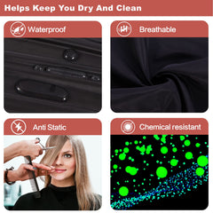 YELEGAI barber cape neck adjustable for a comfortable fit on various neck sizes.