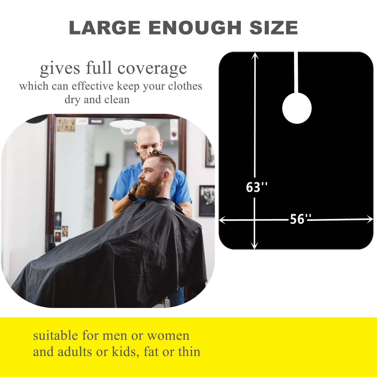 Yelegai capa barbero ajuste del cuello cómodo y adaptable