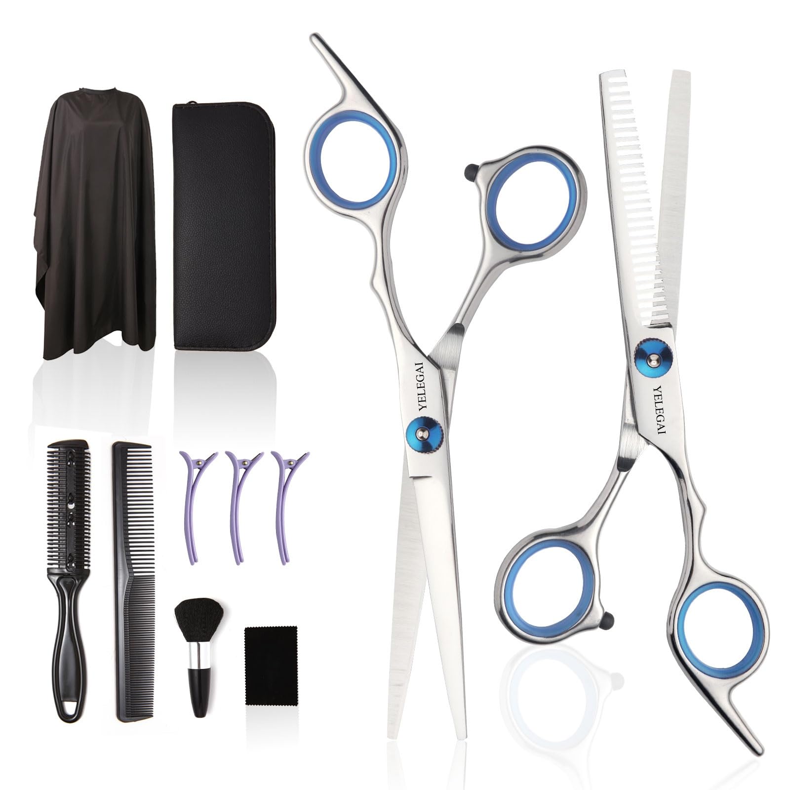 Yelegai haircut scissors regular close-up for precise, effortless trims at home