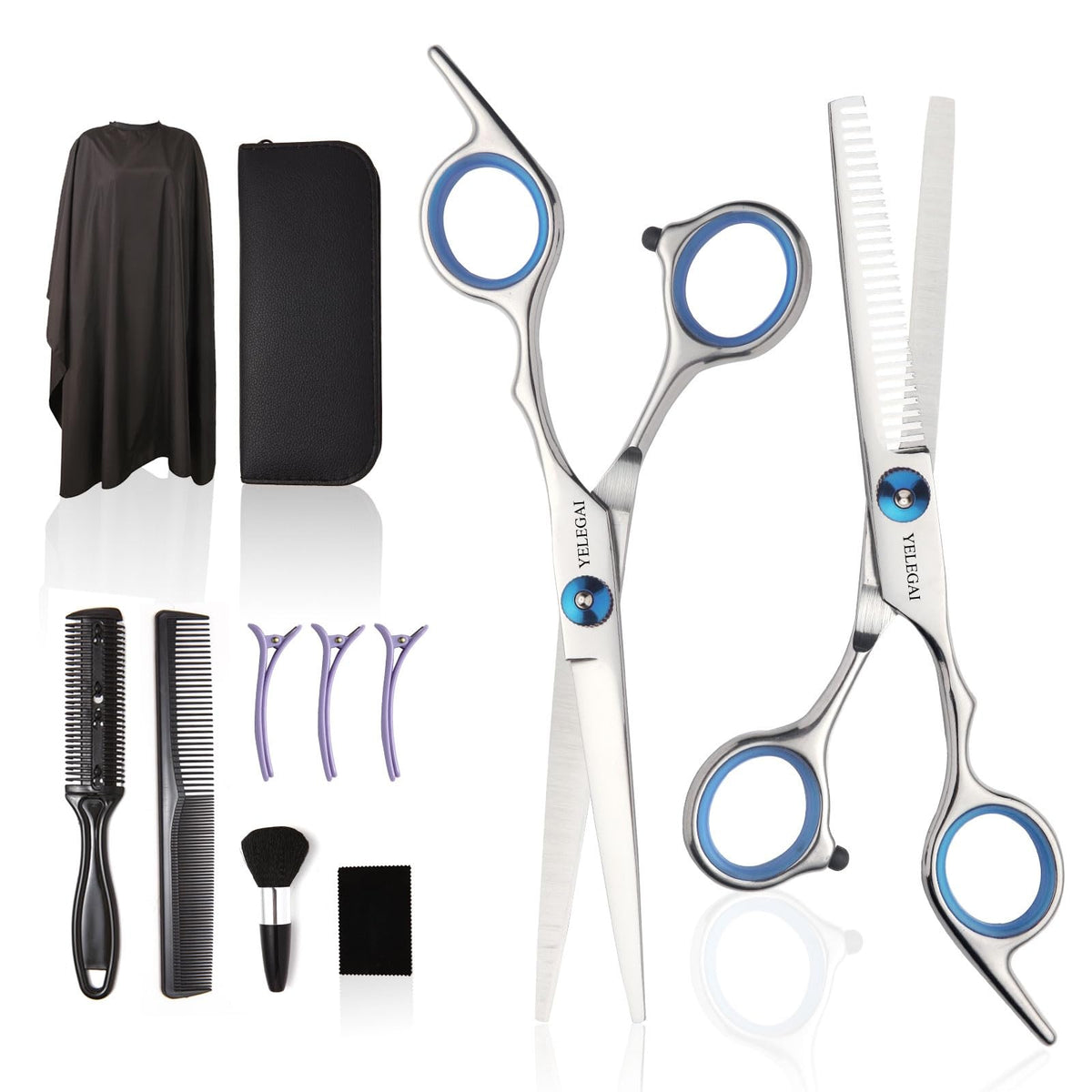 Yelegai haircut scissors regular close-up for precise, effortless trims at home