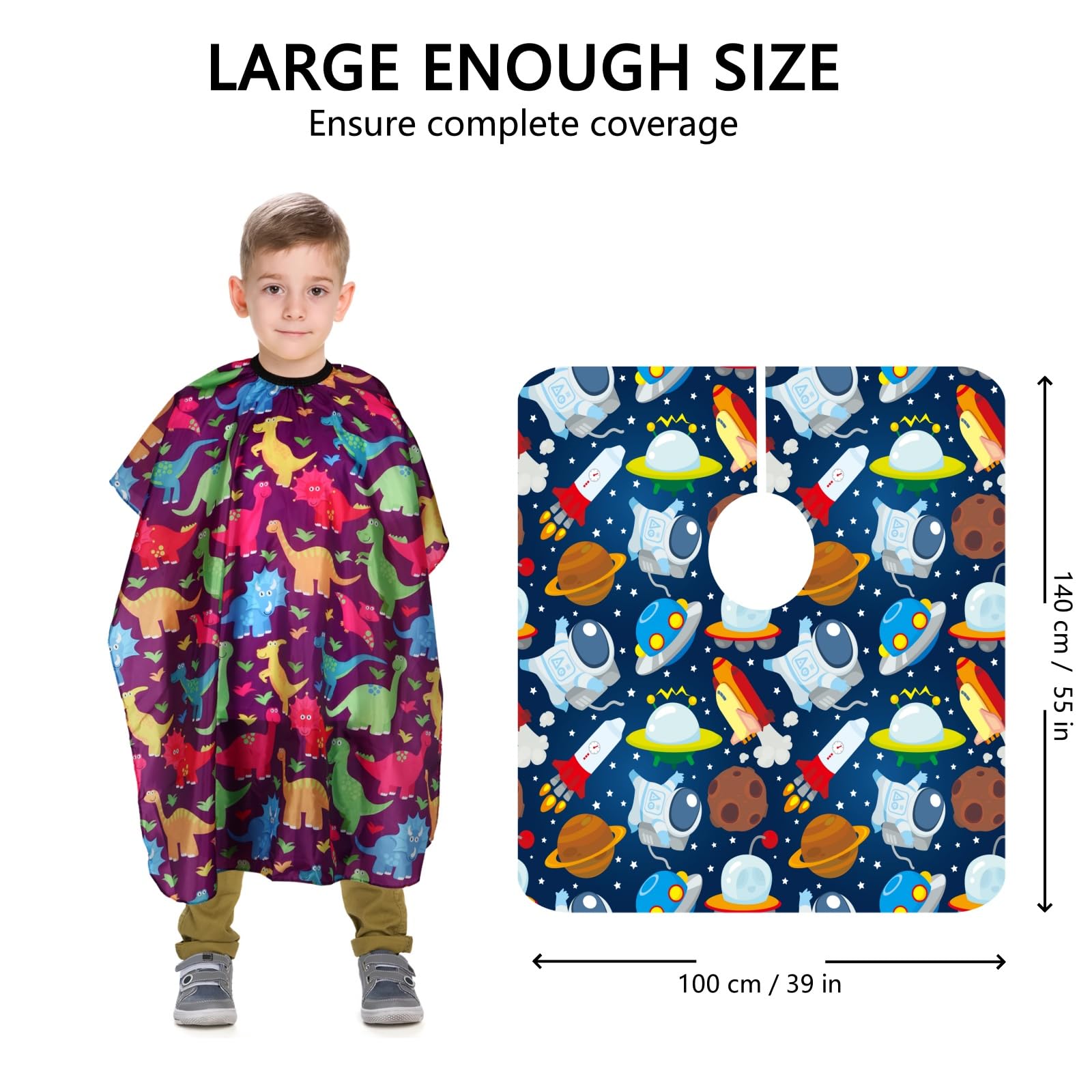 YELEGAI Kids Hair Cutting Cape space back view