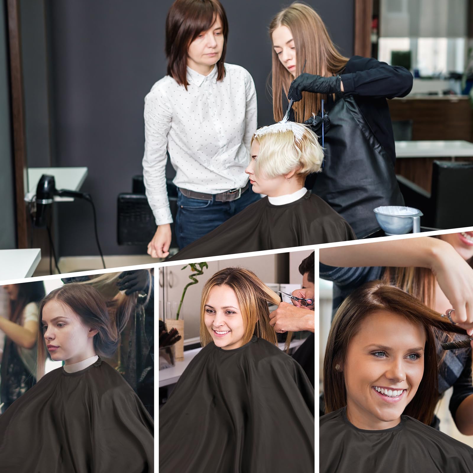 YELEGI hanging loop keeps capes organized in the salon