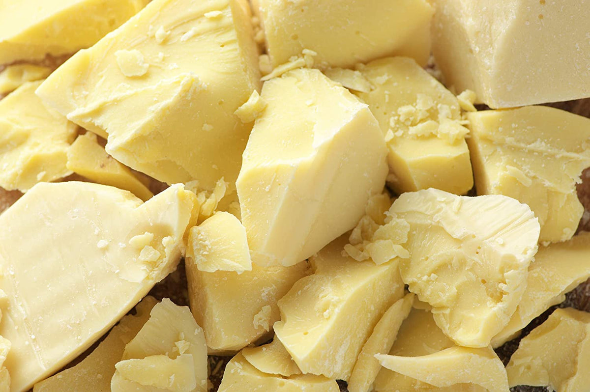 Yellow Brick Road RAW Cocoa Butter 1lb packaging front for DIY skincare and moisturization
