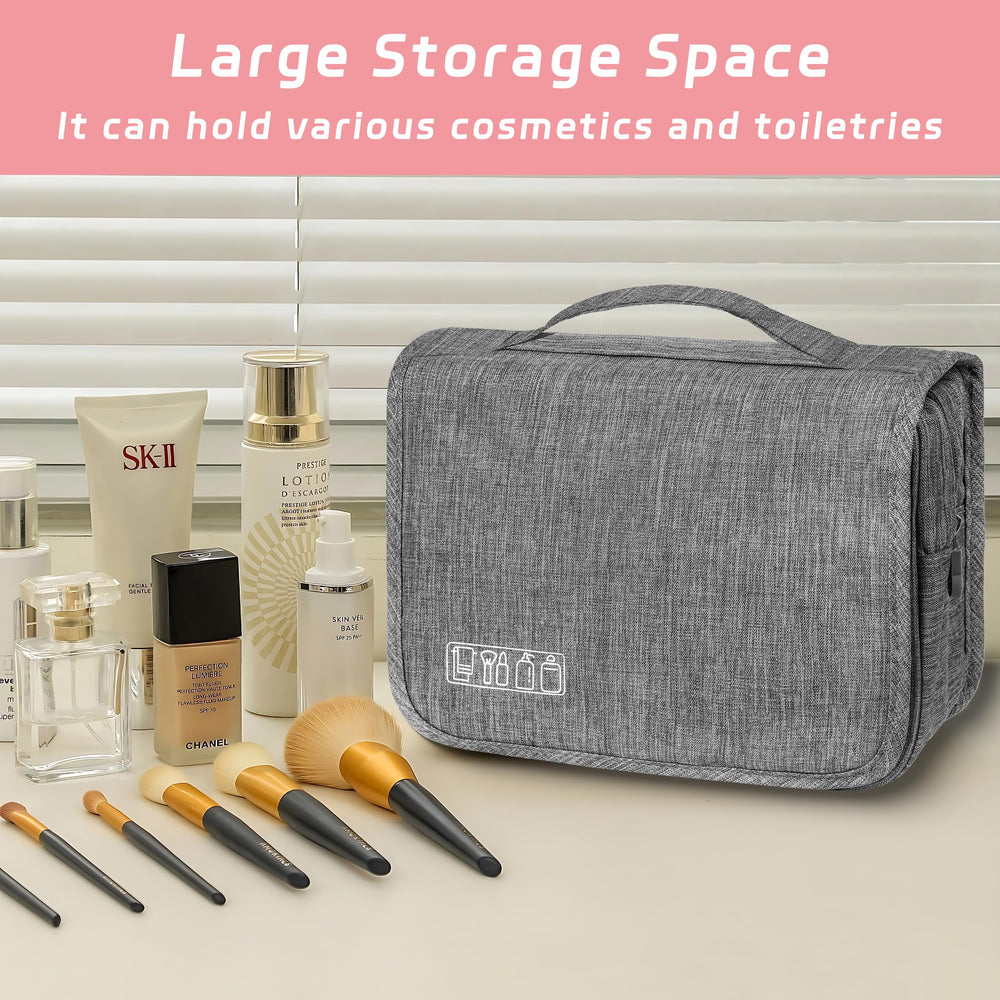 YEMEDA Toiletry Bag compact size fits luggage and carry-on with ease.