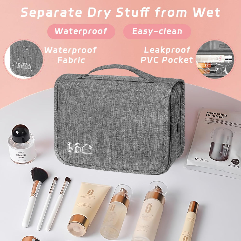 YEMEDA Toiletry Bag travel-friendly design saves space without sacrificing accessibility.