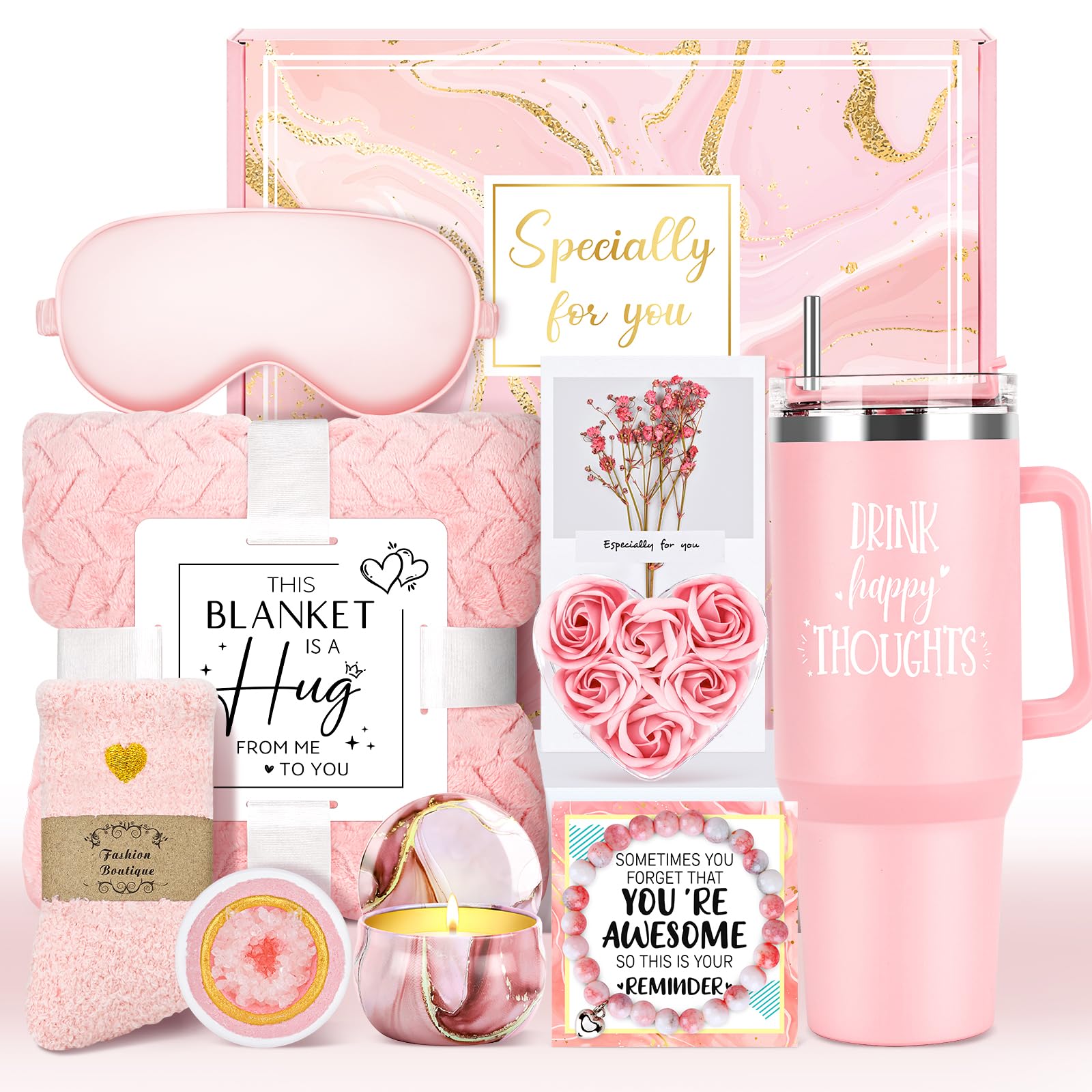 YENCHORN gift basket for women with birthday items, a luxurious unboxing experience