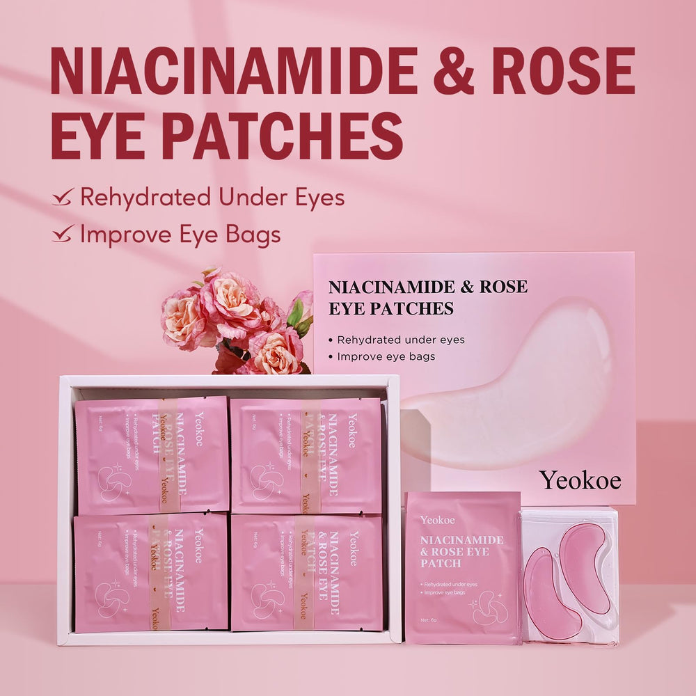 Yeokoe eye patch close-up showing soothing hydration for puffy eyes.