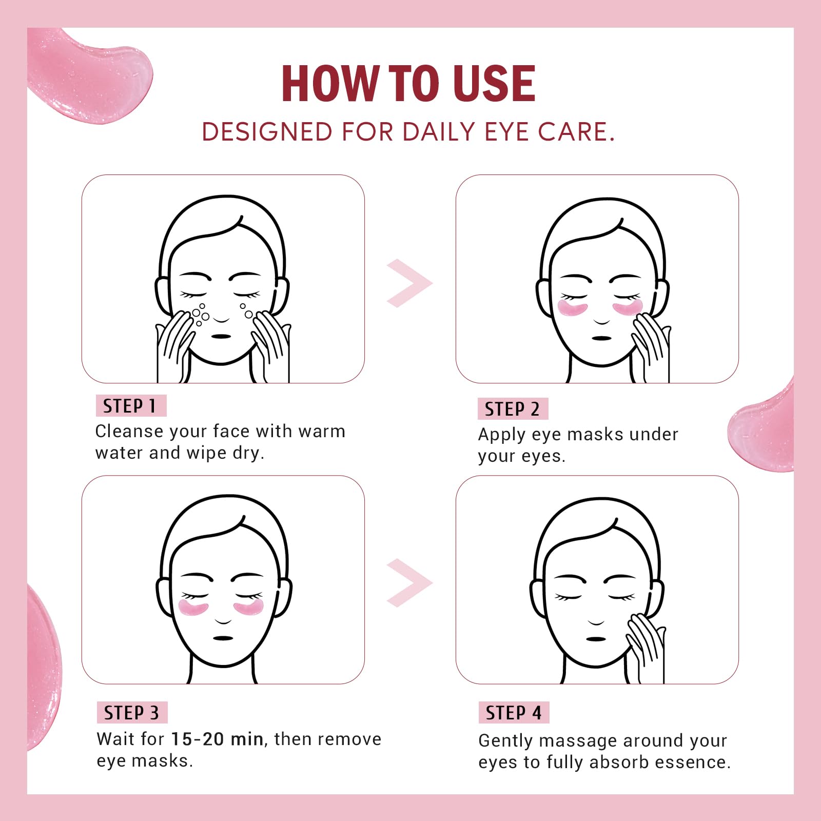 Yeokoe patches contour to the eye area for comfortable wear.