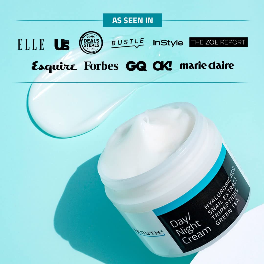 YEOUTH hyaluronic acid molecule graphic indicating deep hydration support.