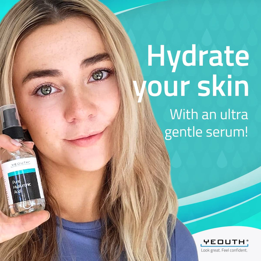 Producto YEOUTH serum hialurónico hecho en EE. UU. con ingredientes globales