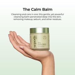 Yepoda The Calm Balm texture swatch reveals silky cleansing balm for makeup removal.