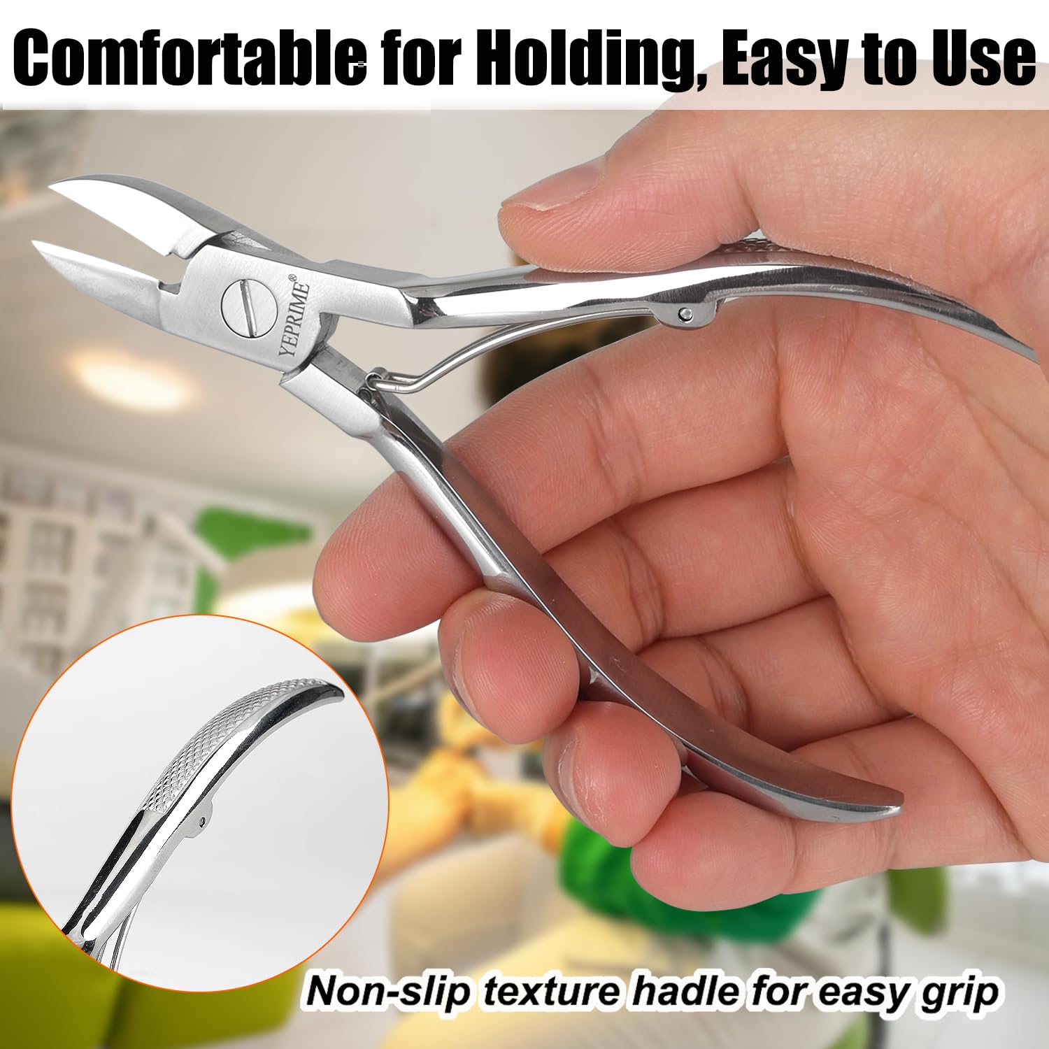 YEPRIME thick-nail clipper trusted for home, salon, and studio pedicures