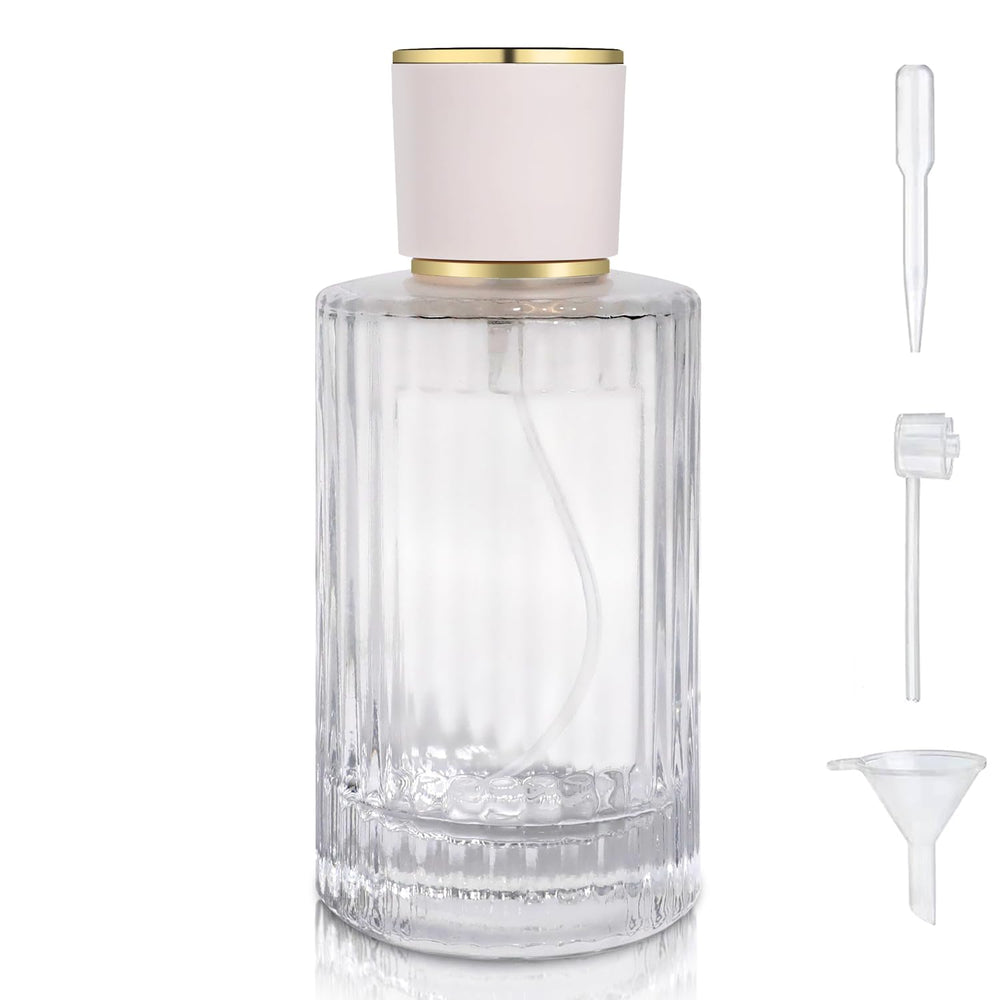 Yerpkefey 100ml round glass spray bottle designed for precise perfume application.