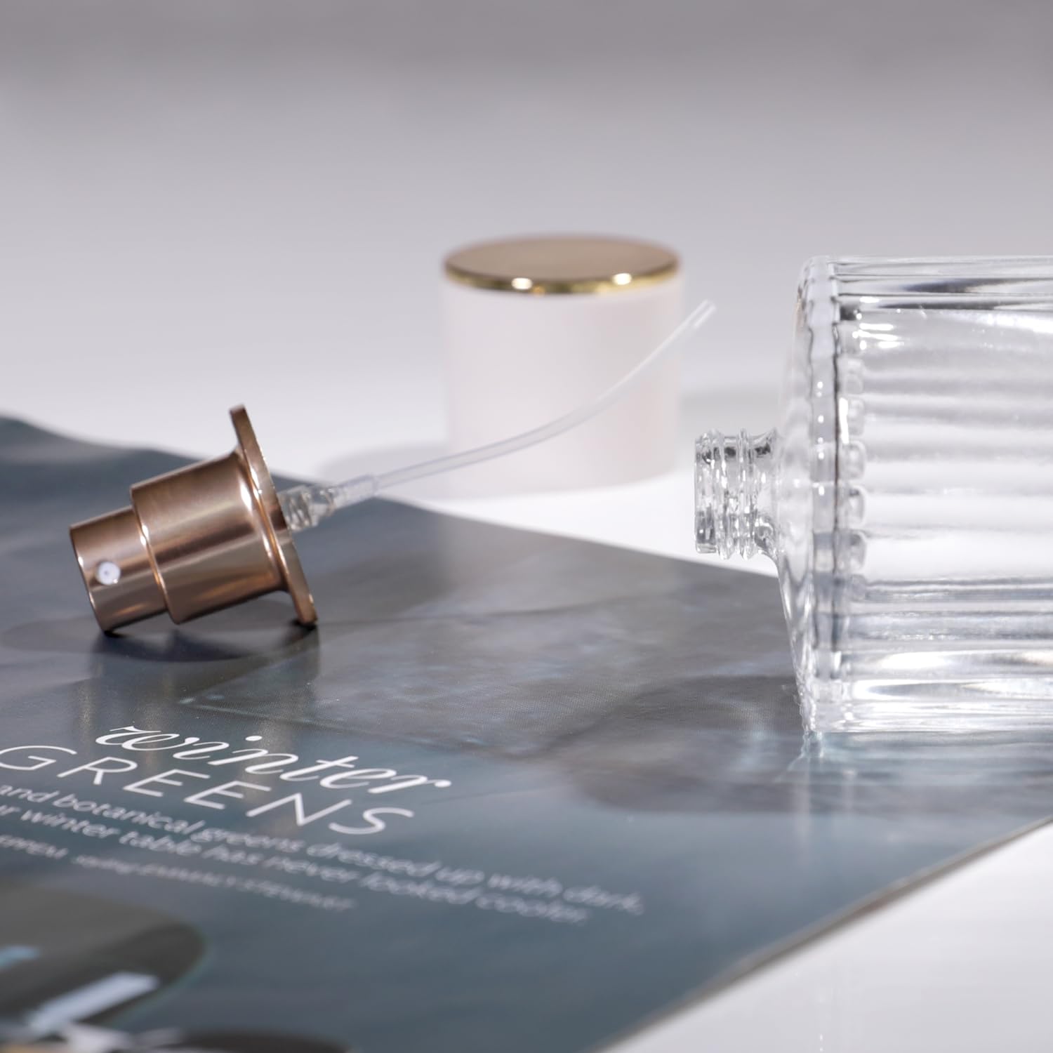 Elegant vanity bottle by Yerpkefey enhances daily fragrance routine.