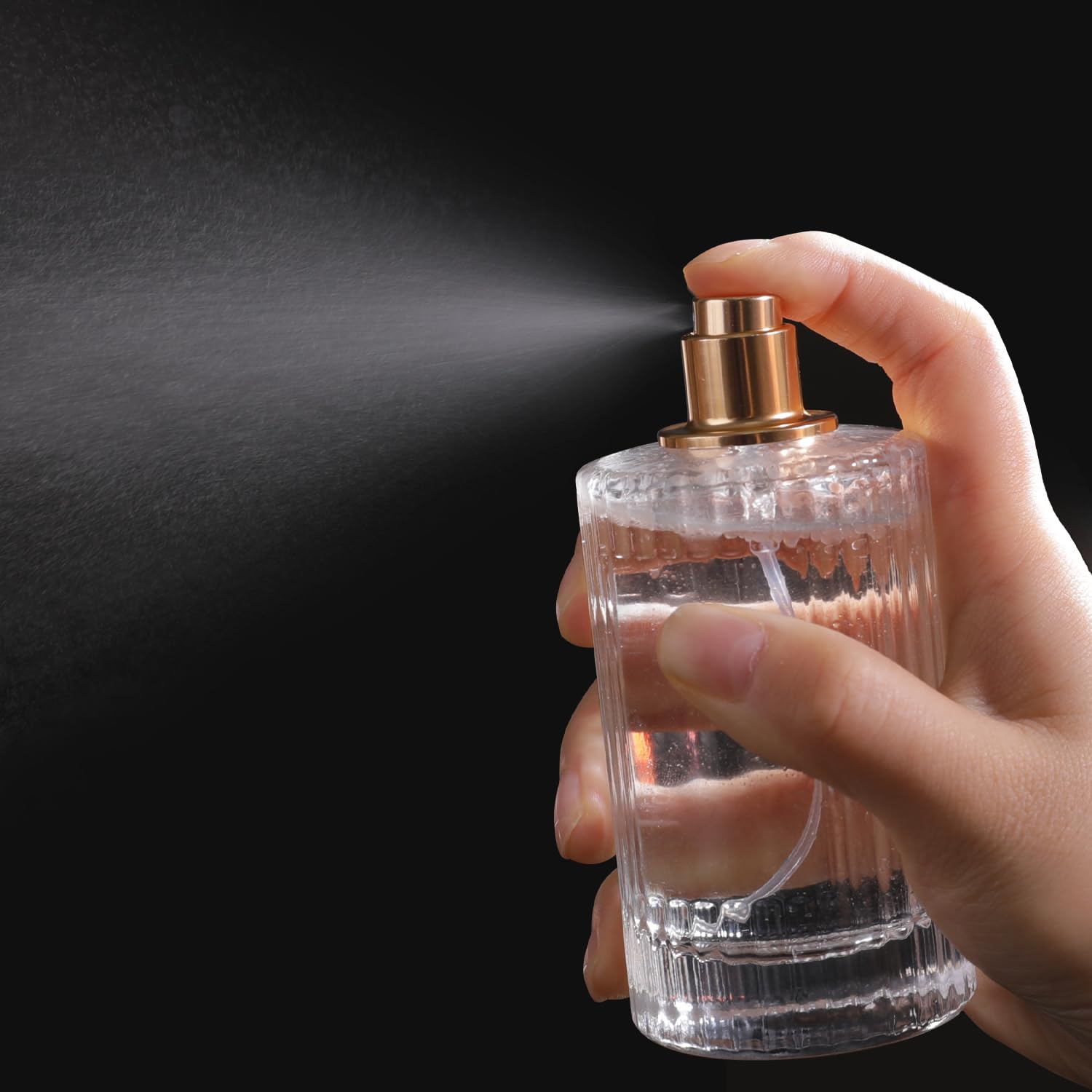 Yerpkefey bottle with fine mist sprayer for even fragrance distribution.