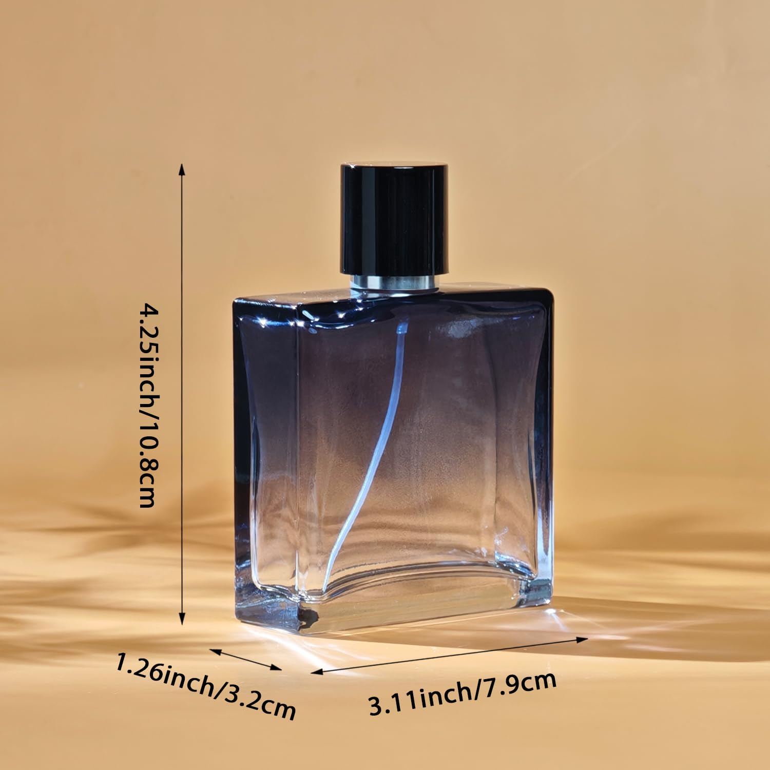 Yerpkefey refillable bottle in clear glass for quick refills.