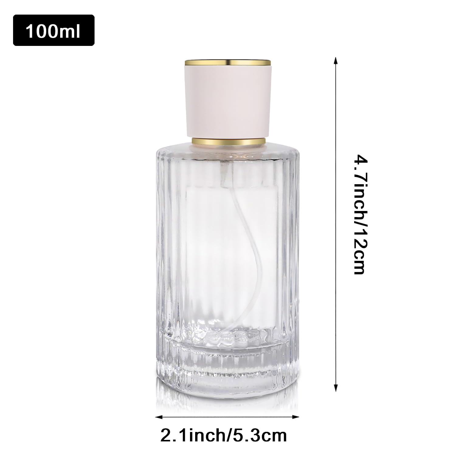 Refillable glass bottle that is sturdy and quick to refill.
