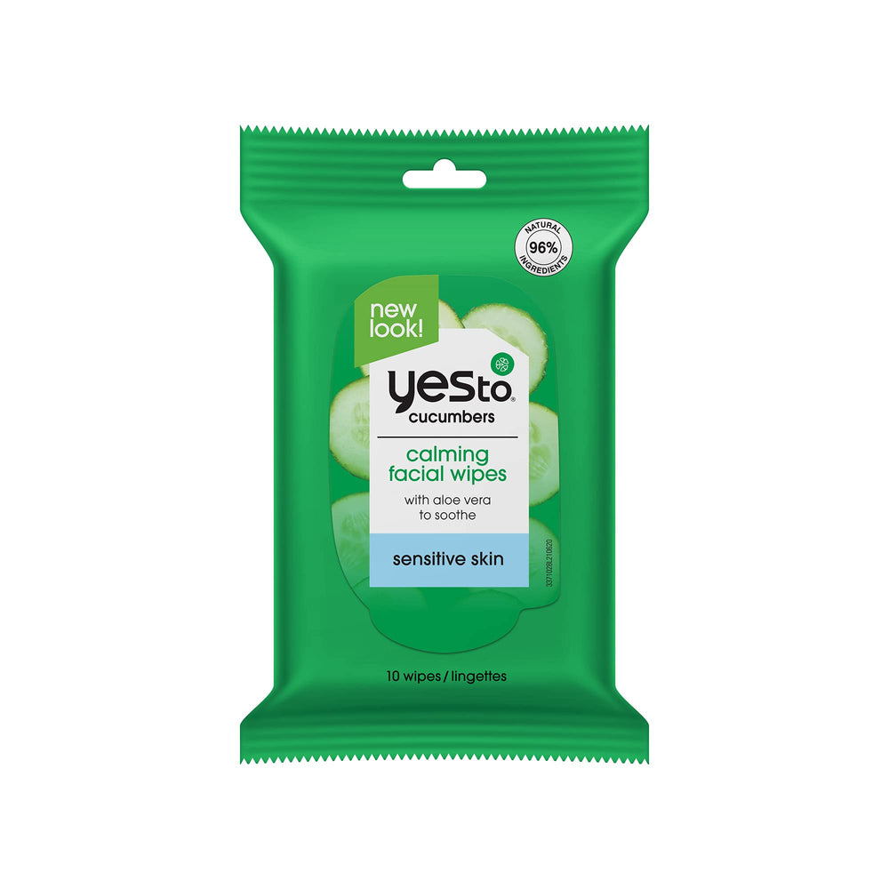 Yes To Cucumbers: toallitas faciales de viaje compactas para limpieza rápida sin enjuague