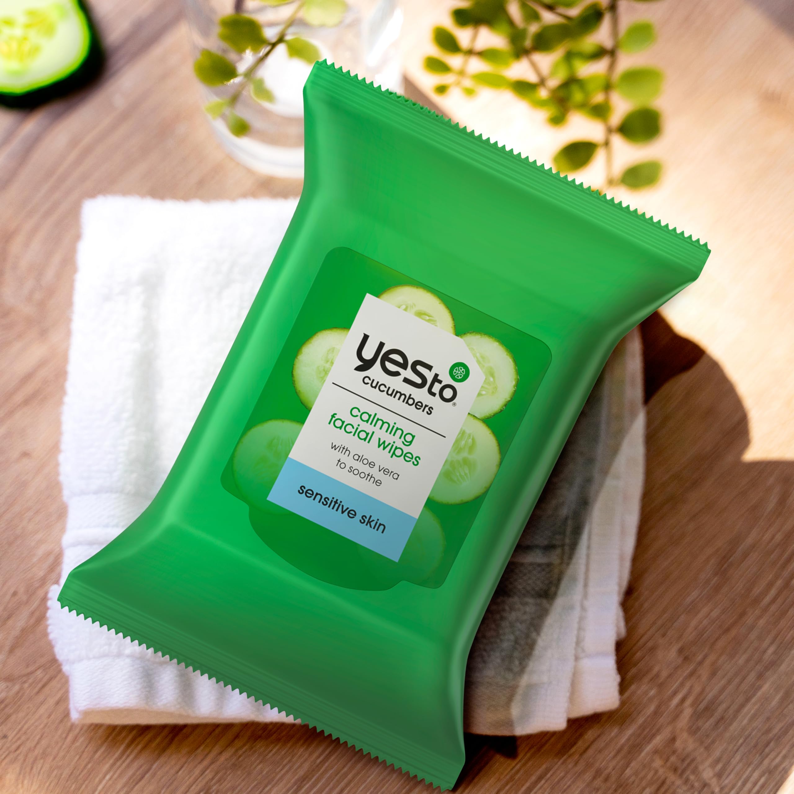 Yes To Toallitas Faciales Sensibles, Cruelty-Free y sin pruebas en animales.