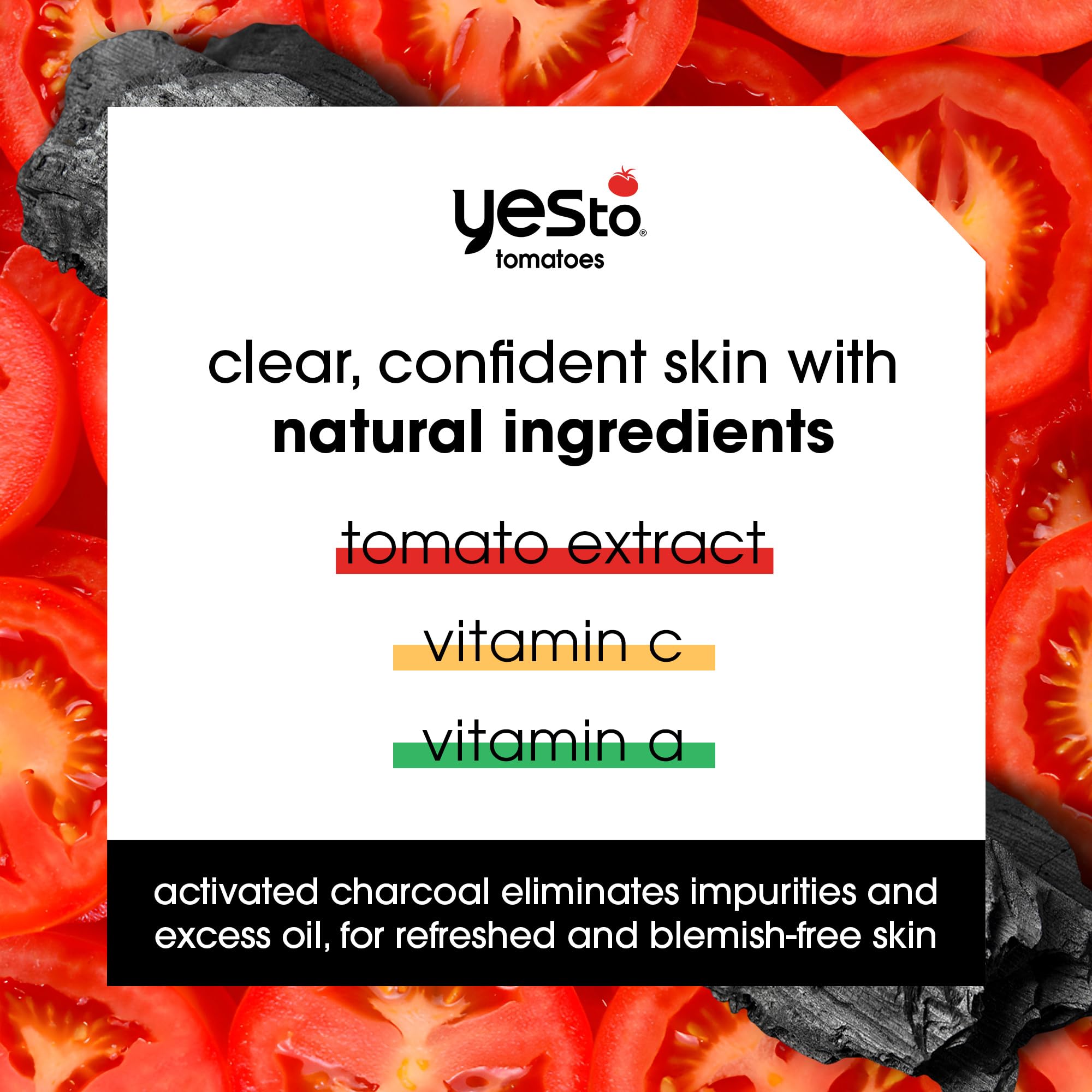 Yes To Tomatoes mascarilla arcilla detox aplicación en la piel para purificar poros.