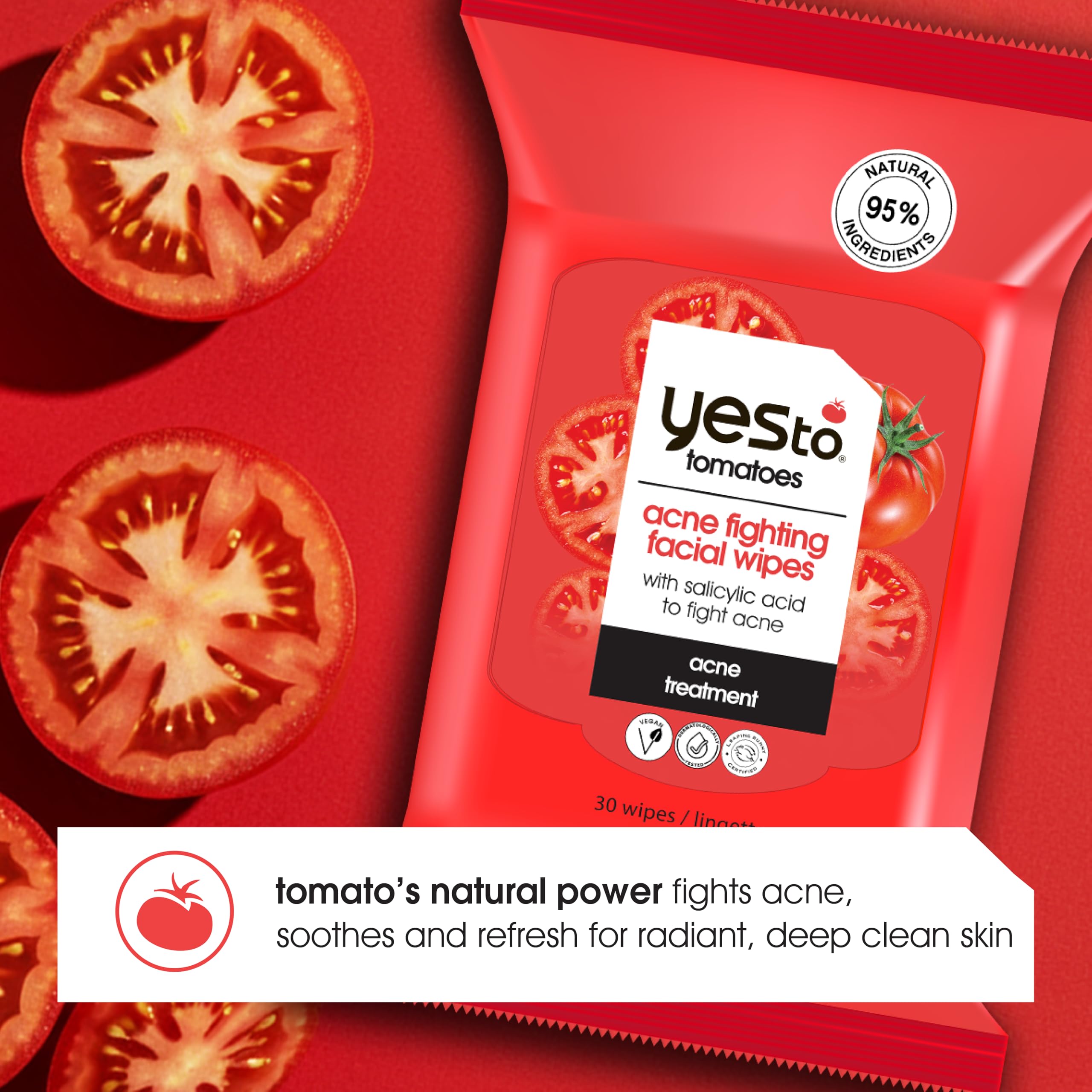 Yes To Tomatoes, toallitas que ayudan a controlar la grasa facial.