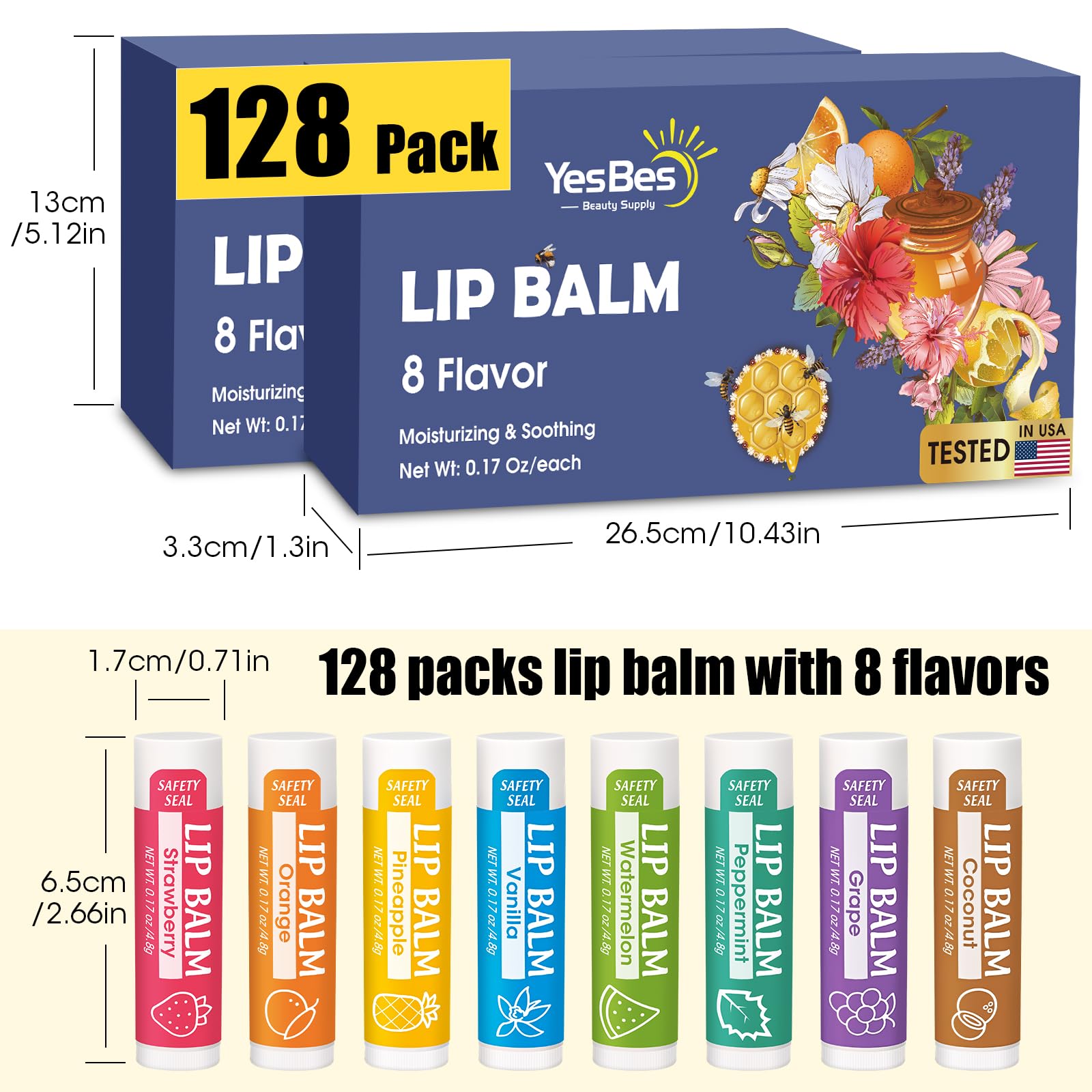 YesBes strawberry lip balm with flavorful, hydrating care