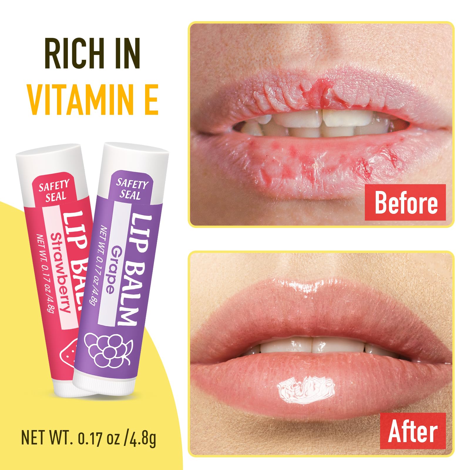 YesBes watermelon lip balm with refreshing scent