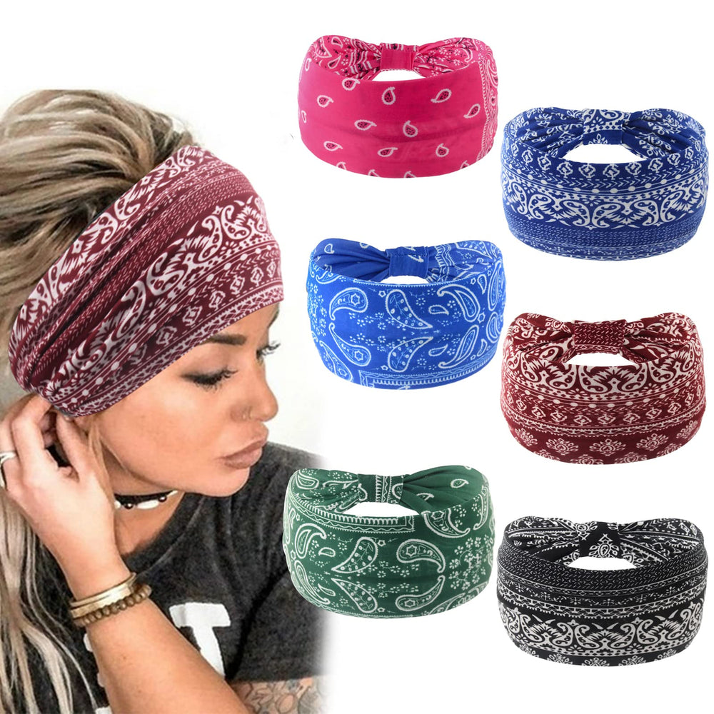 Bandana Yeshan ancha floral azul, ideal para deporte diario