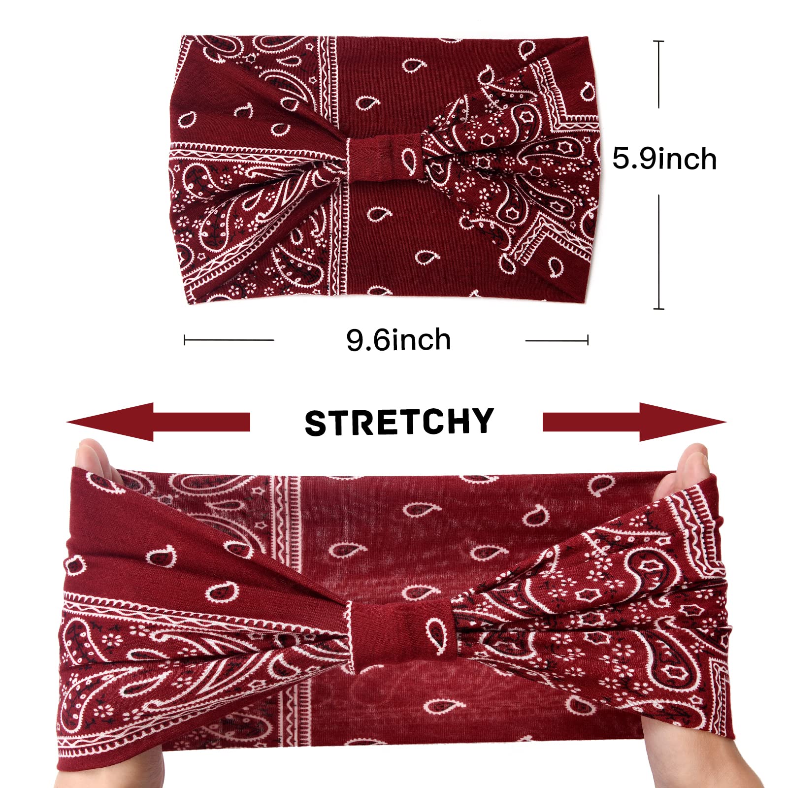 Yeshan bandana con nudo turbante, diseño estirable para yoga y deporte