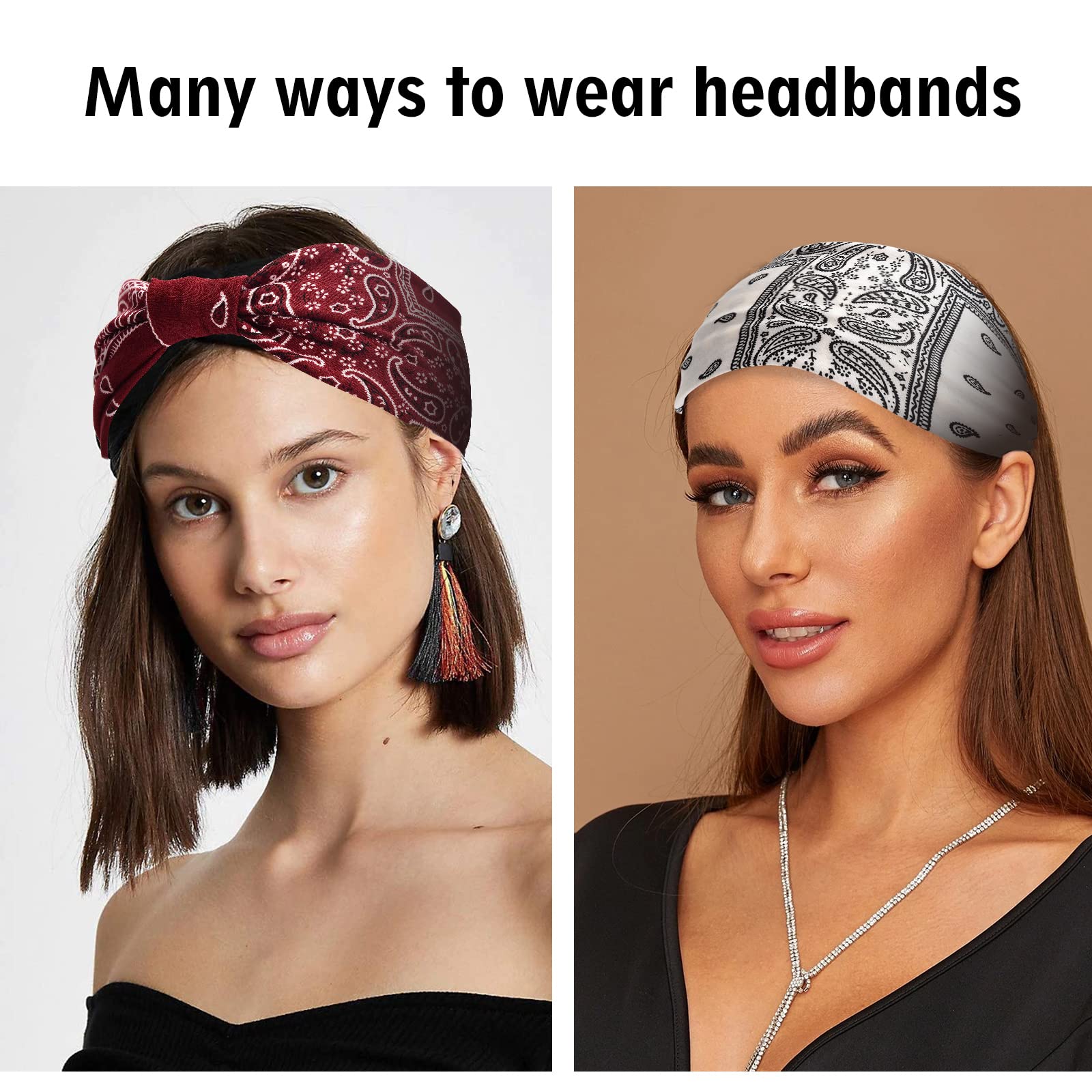 Bandana Yeshan multicolor de 6 piezas para combinar estilos