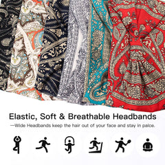 Bandana ancha Yeshan boho amarillo, colores vibrantes para combinar con tu deporte.