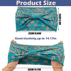 Bandana ancha Yeshan boho azul, absorbente y cómoda para entrenamientos intensos.