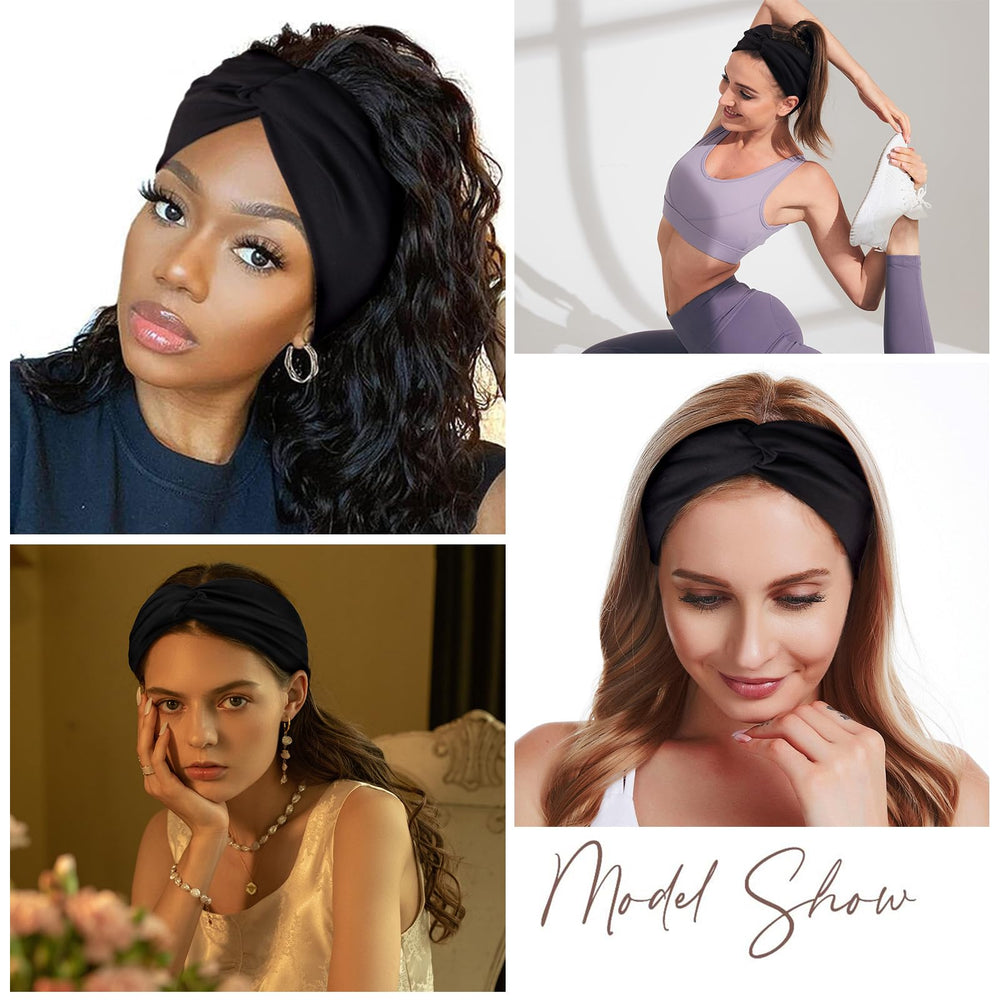 Bandas para cabello anchas Yeshan, uso diario y looks variados.