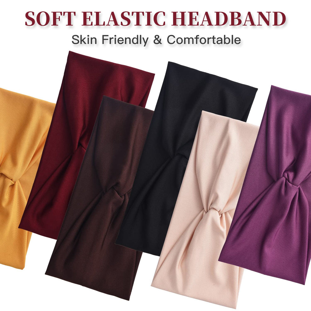 Yeshan colorful solid pack headbands elevate outfits for daily wear or sport.